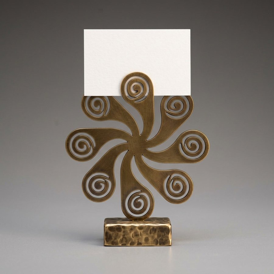 Octopus Card Holder — Pierced solid brass · Antique brass
