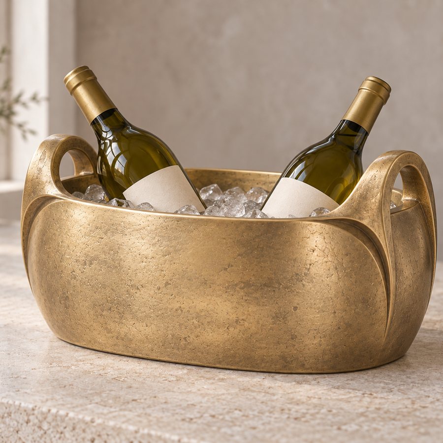 Arch Cooler — Brass · Antique brass