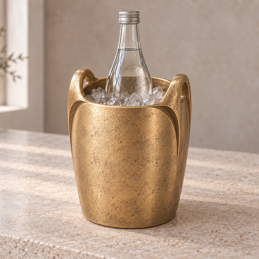 Arch Bottle Cooler — Brass · Antique brass