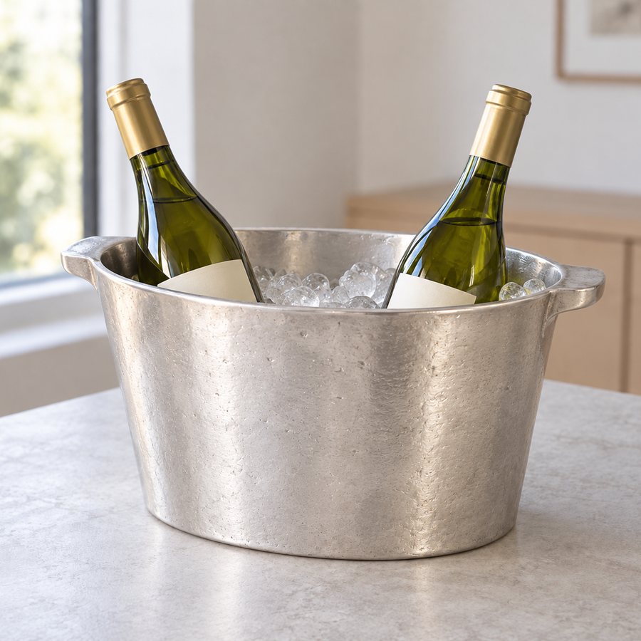 Shore Ice Bucket — Aluminium · Satin silver