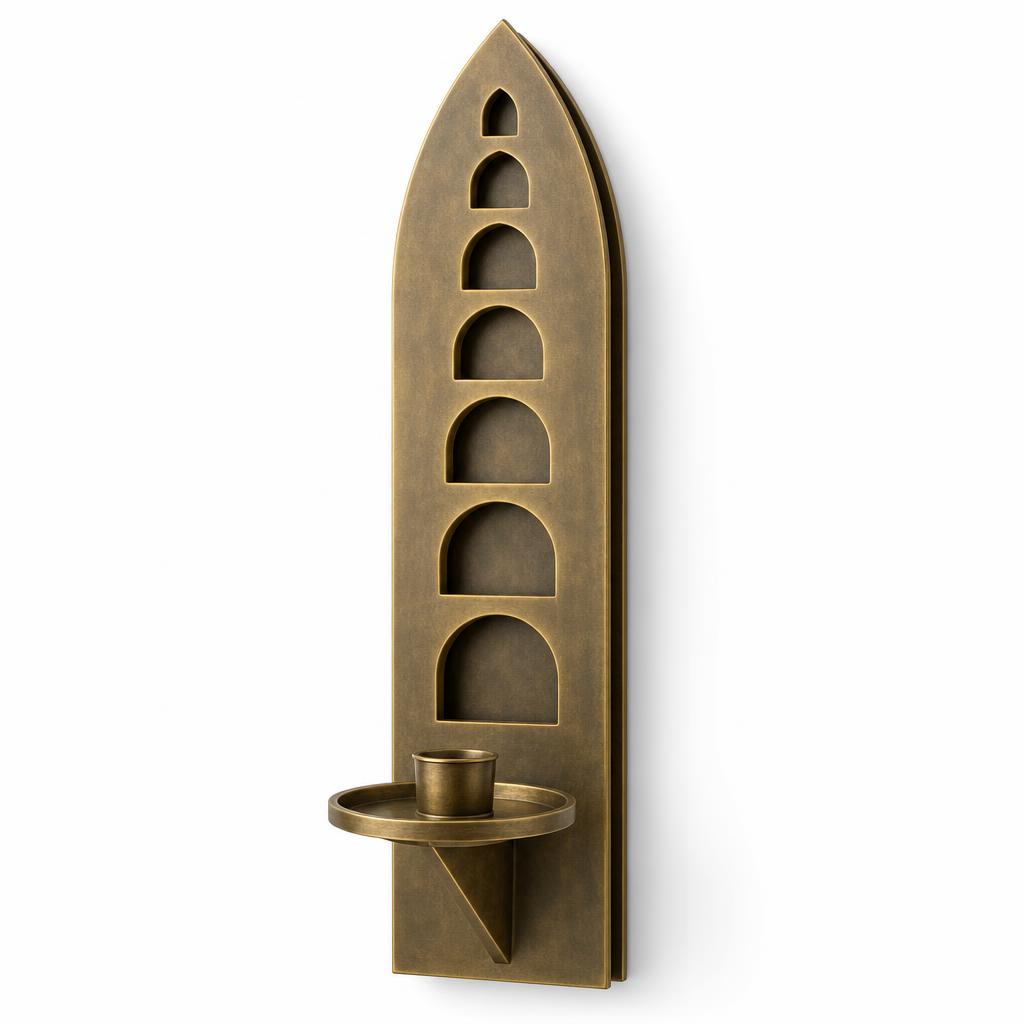 Arch Sconce 40 — Aluminium · antique brass tone on aluminium · 14 (W) x 12 (projection) x 40 (H)