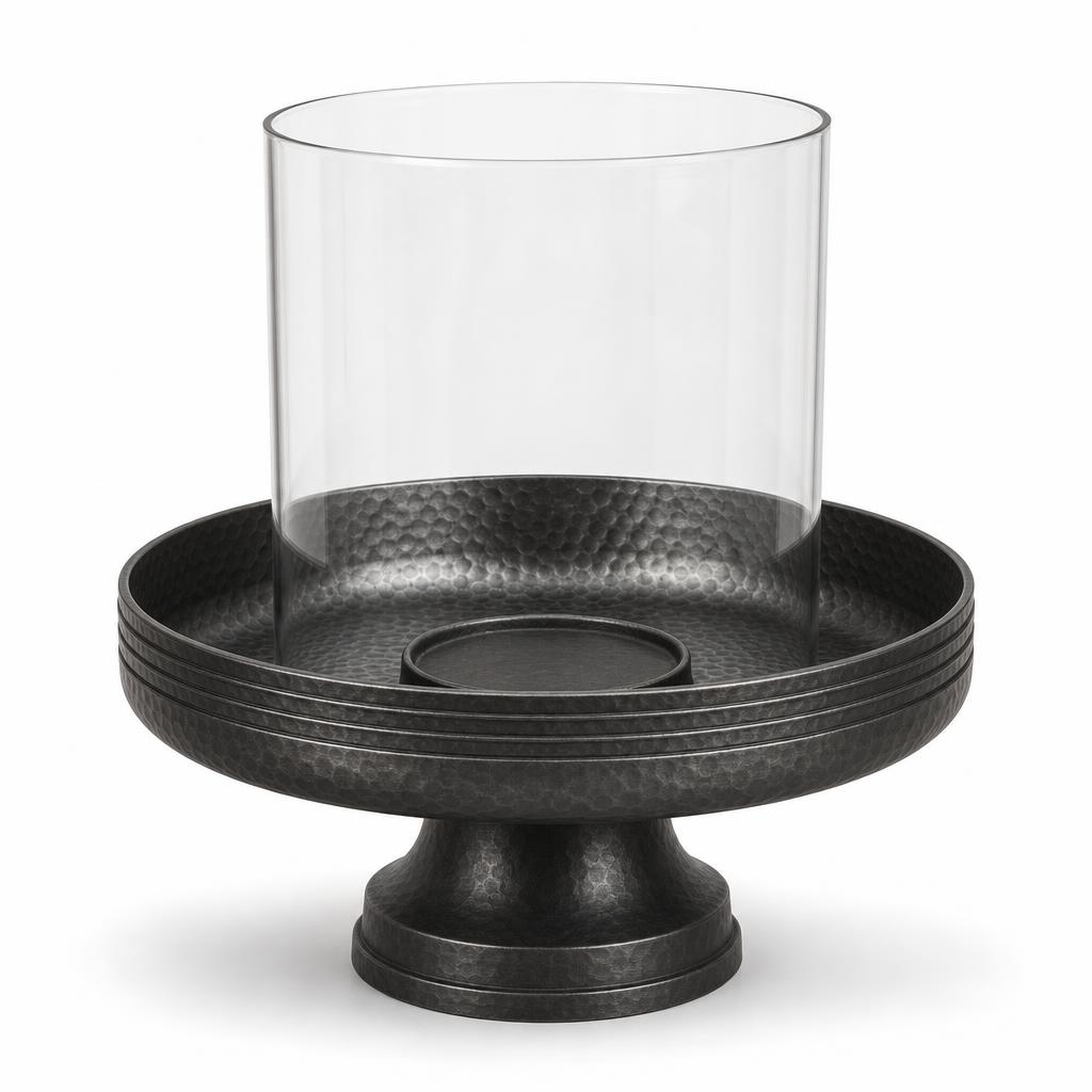 Strata Hurricane 26 — Aluminium · oxidised black on aluminium · 16 dia x 26 (H) assembled