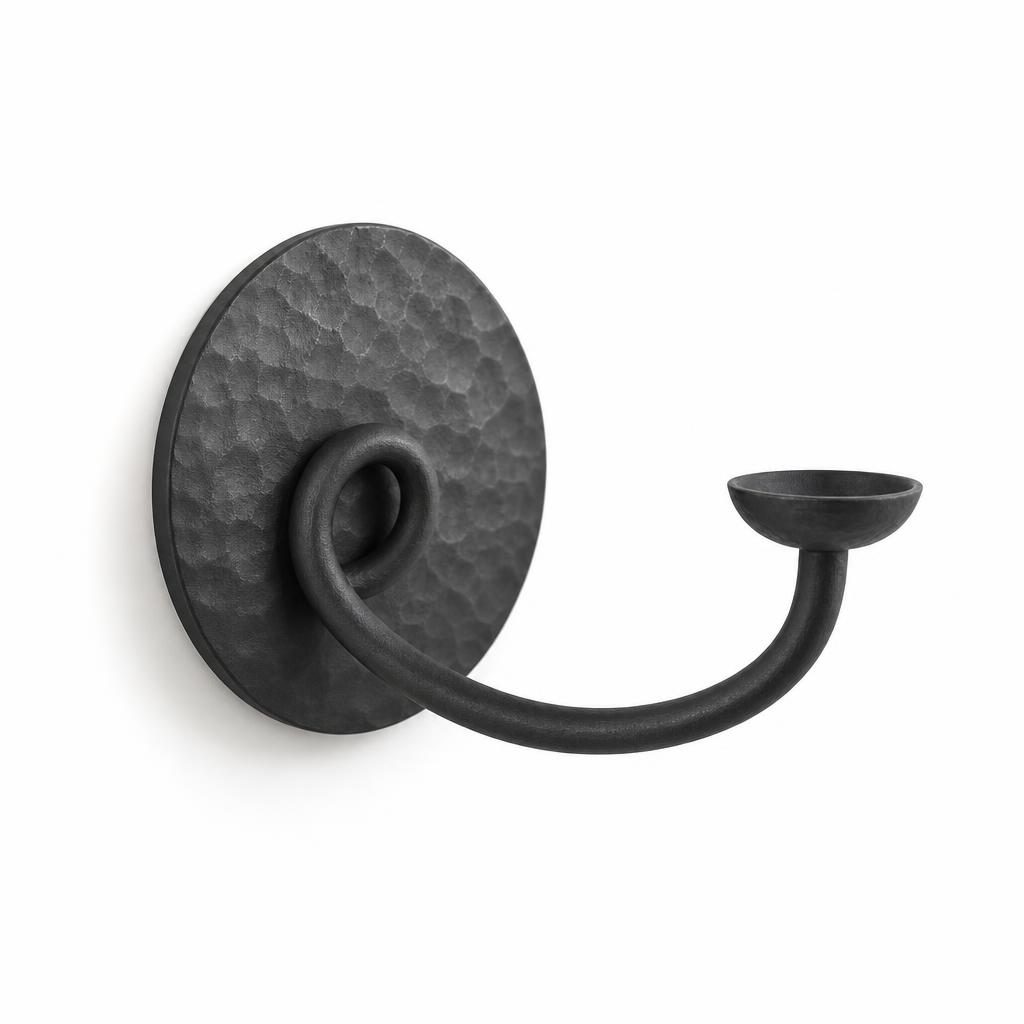 Reed Wall Bracket 18 — Iron · oxidised black on iron · 18 (projection) x 8 (W) x 22 (H)