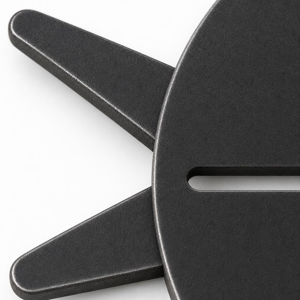 Pierced Iron Sunburst Clock 60 — detail view