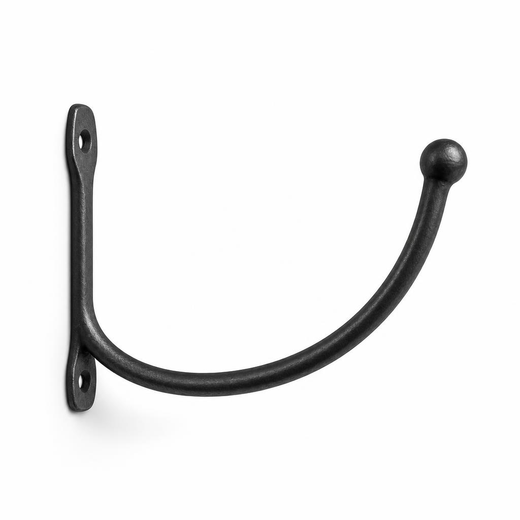 Dune Rod Planter Wall Bracket 25 — Iron · oxidised black on iron · 25 (projection) x 1.6 (W) x 28 (H)