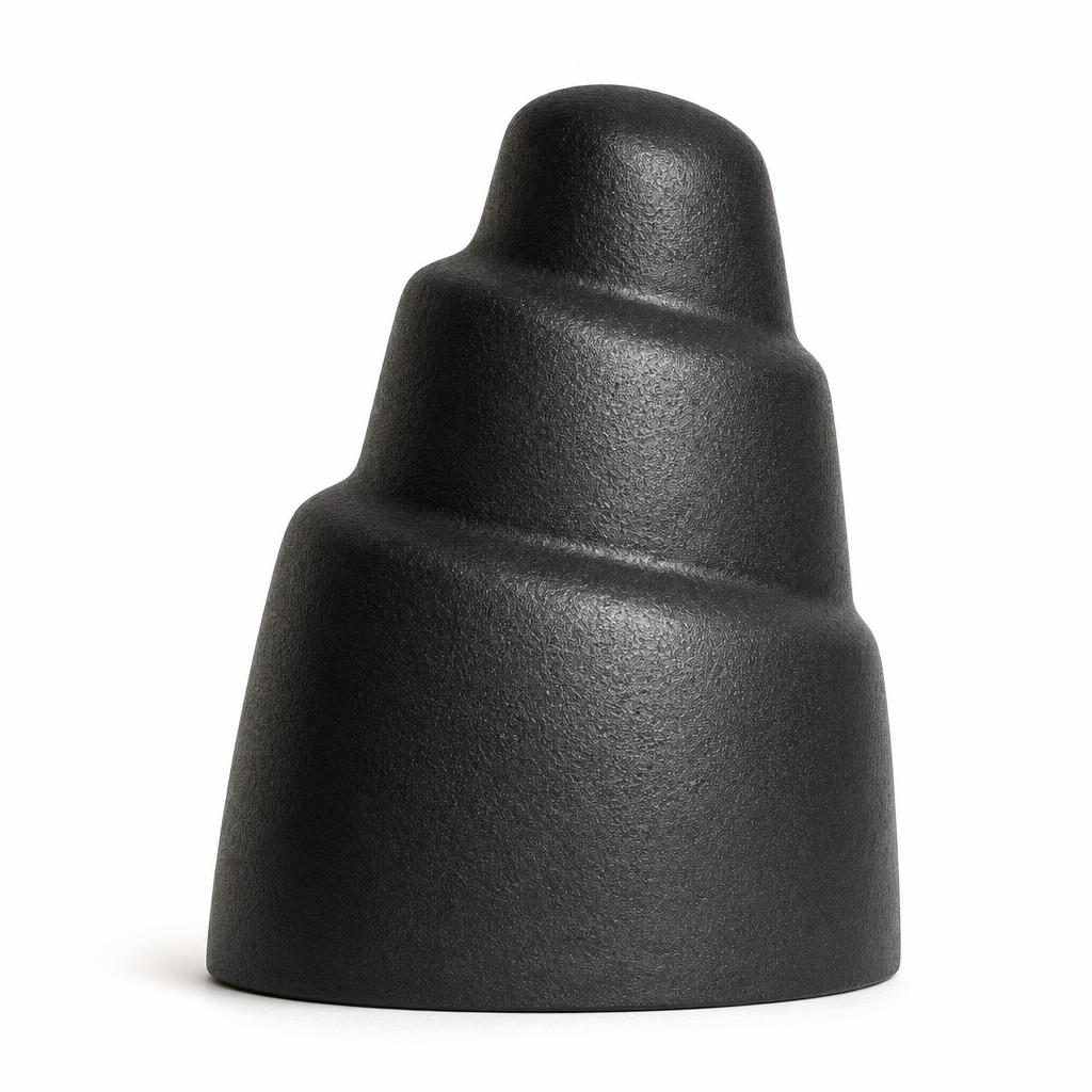 Strata Rock Objet 18 — Aluminium · Oxidised black · 18 H x 11 W x 9 D