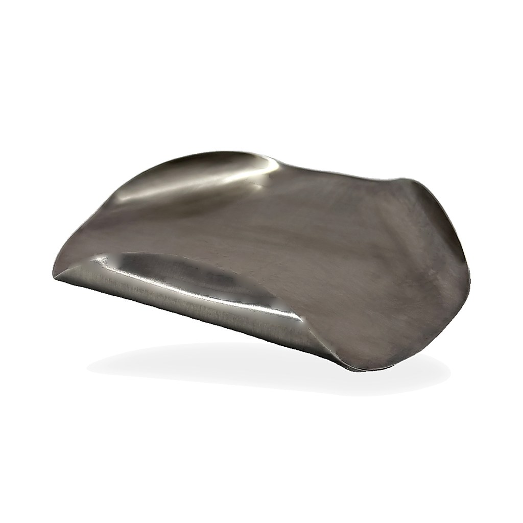 Petal Incense Burner 15 — silver antique angle view