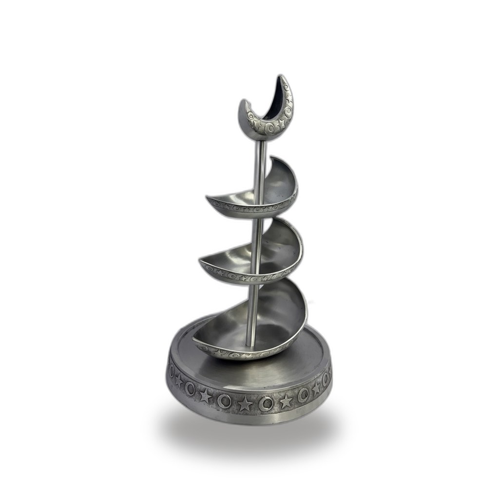 Aluminium Leaf Tiered Serving Stand 58 — top view view