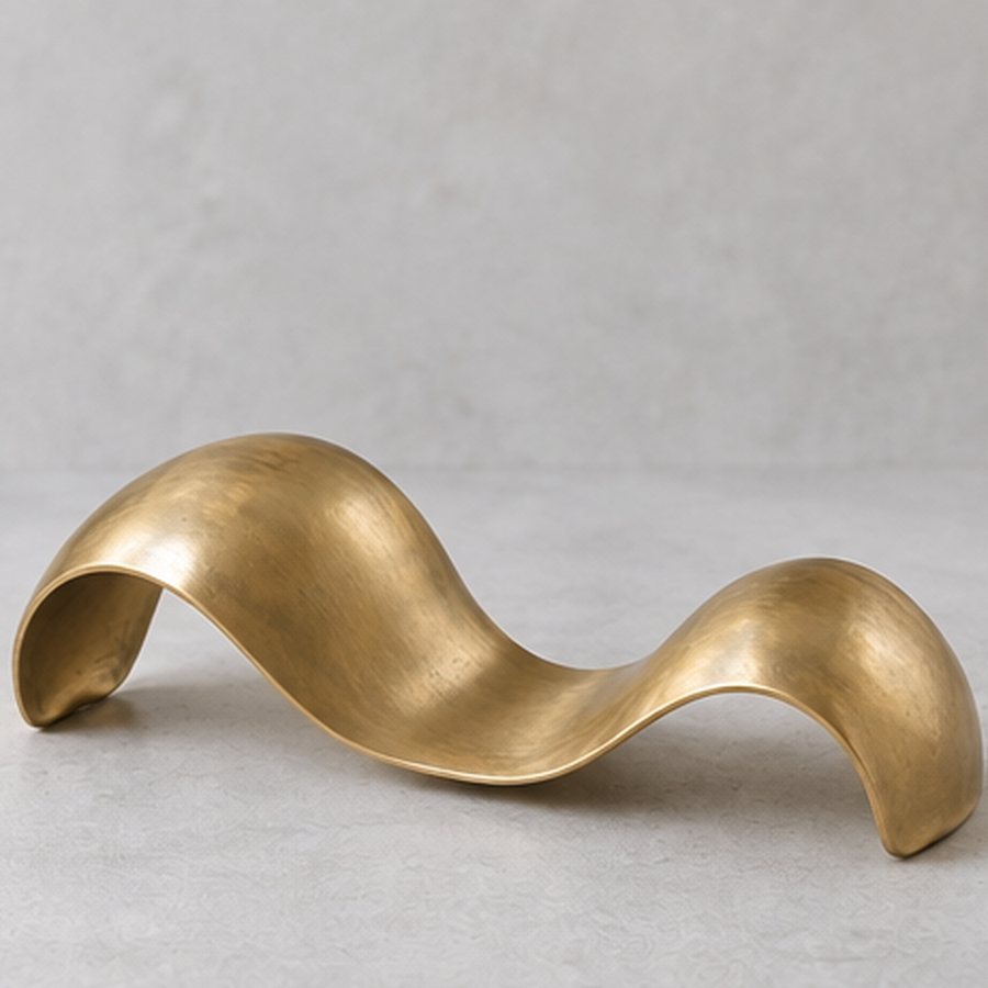 Split-Peel Cutlery Bridge — Brass · natural honey brass · concept render