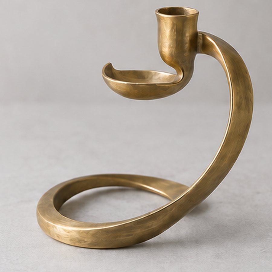 Tendril Suspended Taper — Brass · natural honey brass · concept render