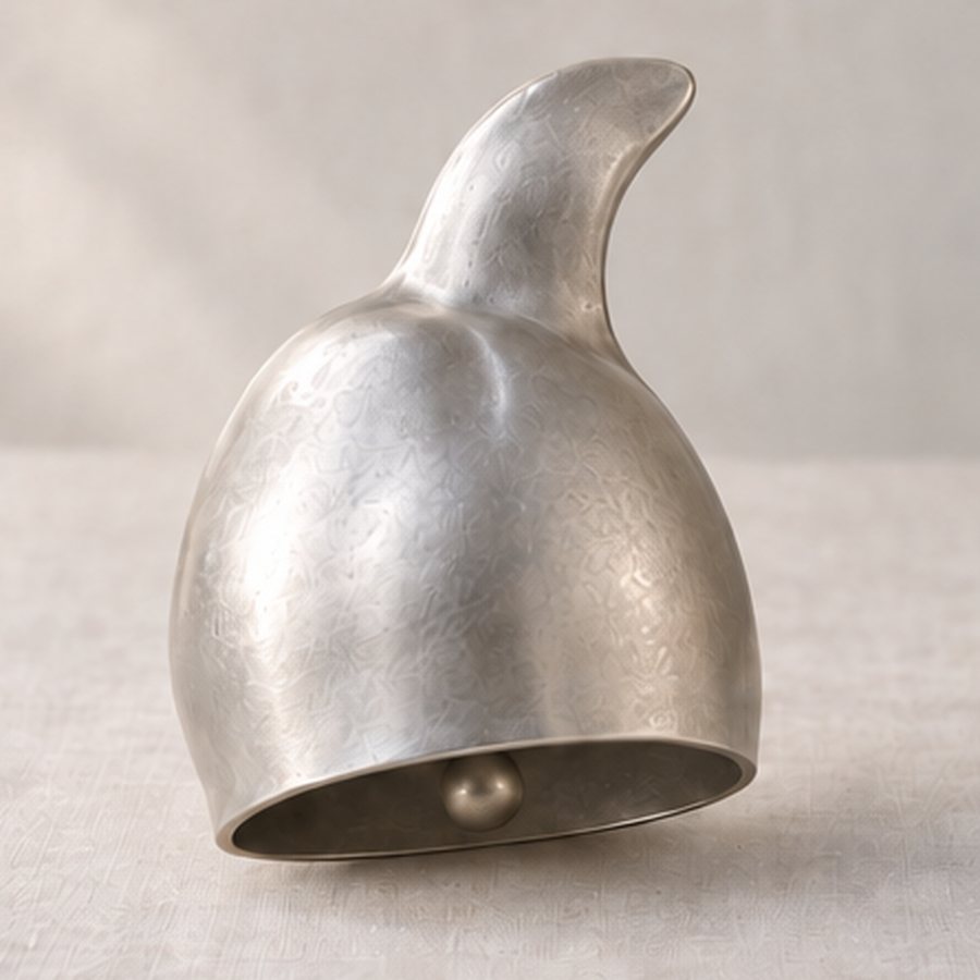 Quince Dinner Bell — Aluminium · natural silver aluminium · concept render
