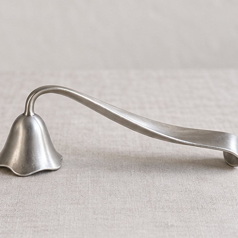 Rolled Calyx Snuffer — Aluminium · natural silver aluminium · concept render