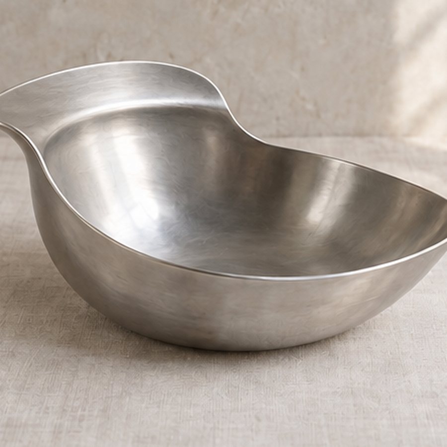 Sheath-Shoulder Salad Bowl — 304 stainless steel · natural satin stainless · concept render