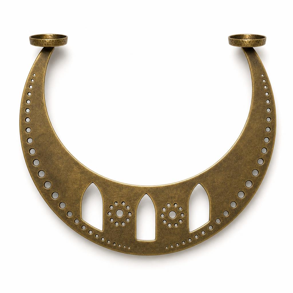 Khatam Crescent Wall Sconce — Aluminium · Antique brass tone on aluminium · 25 x 22 x 6