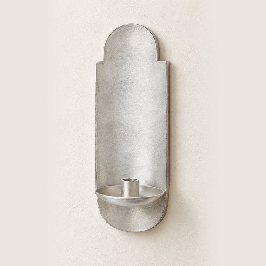 Shouldered Arch Wall Sconce — Aluminium · Natural hand brushed silver