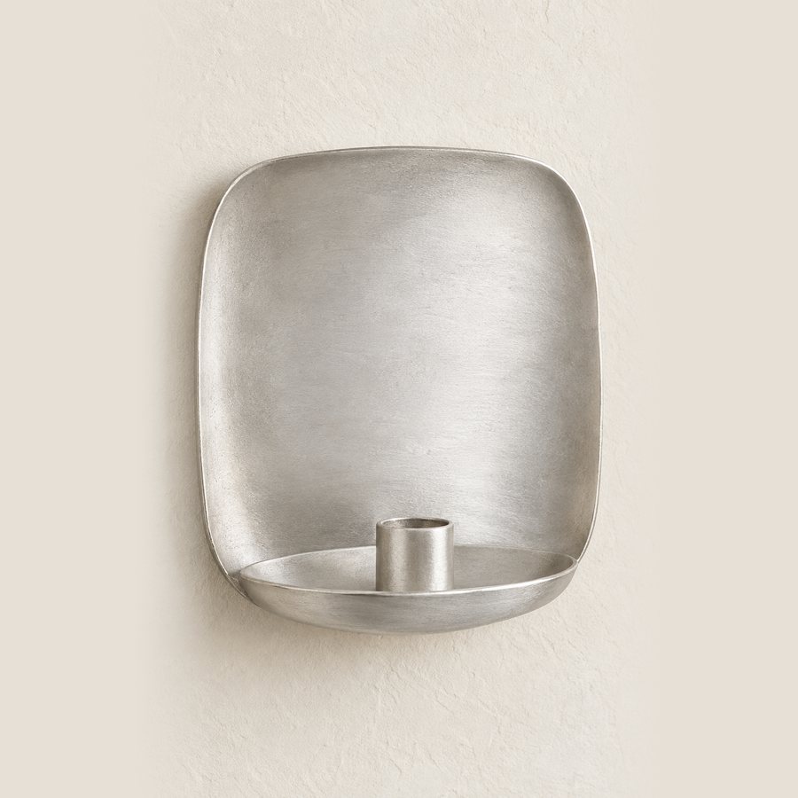 Soft Square Wall Sconce — Aluminium · Matte brushed natural silver