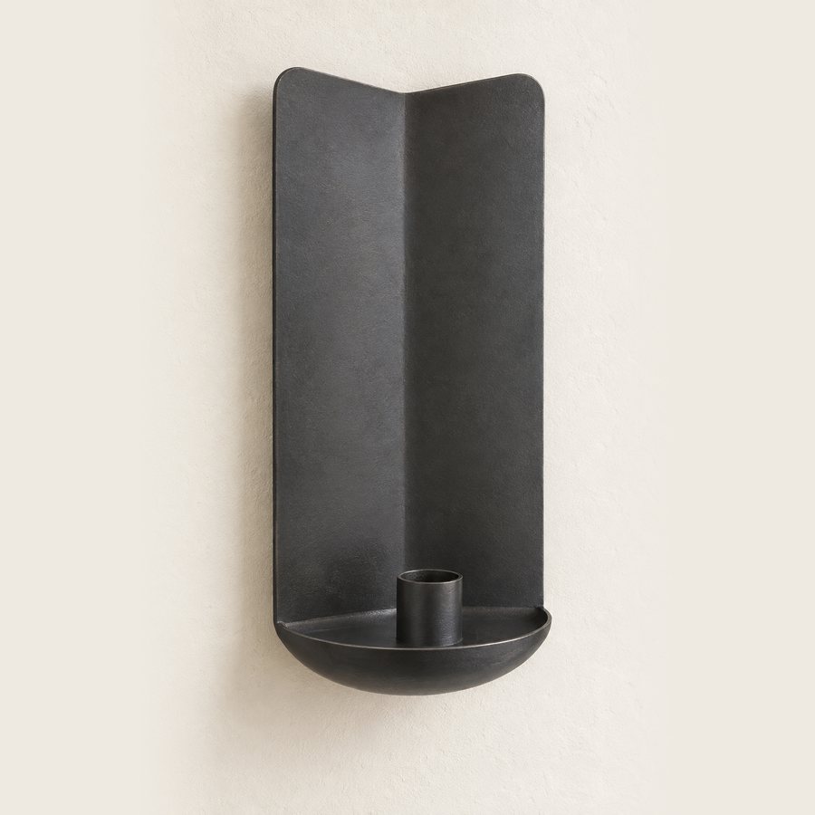 Centre Fold Wall Sconce — Iron · Matte black