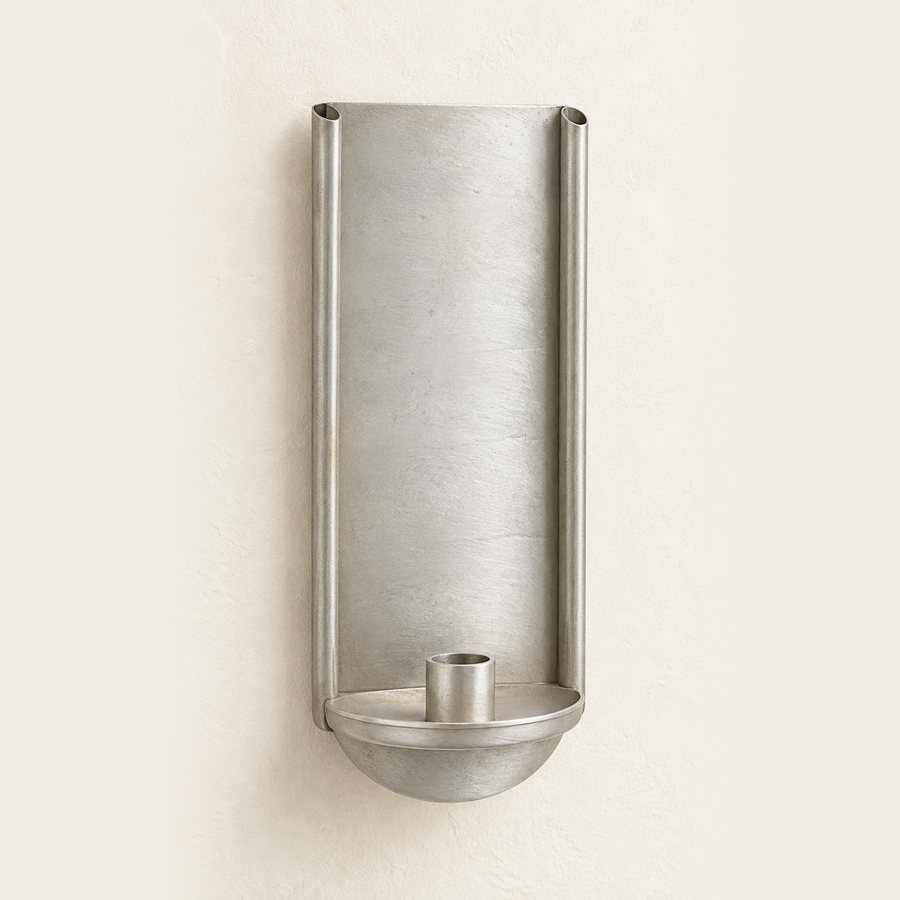 Side Rolls Wall Sconce — Aluminium · Brushed natural silver