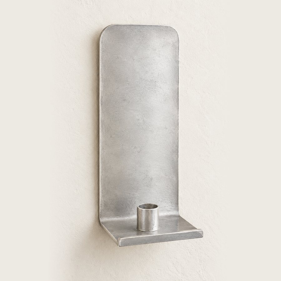 Fold Out Shelf Wall Sconce — Aluminium · Natural matte silver