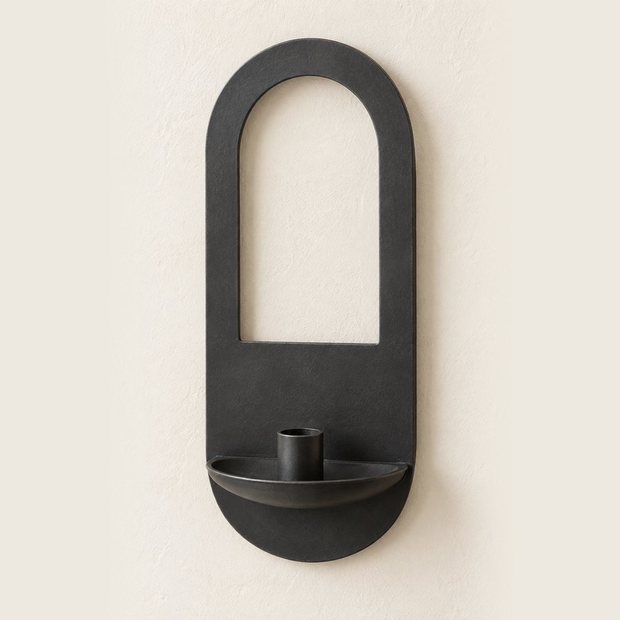 Arch Window Wall Sconce — Iron · Matte black