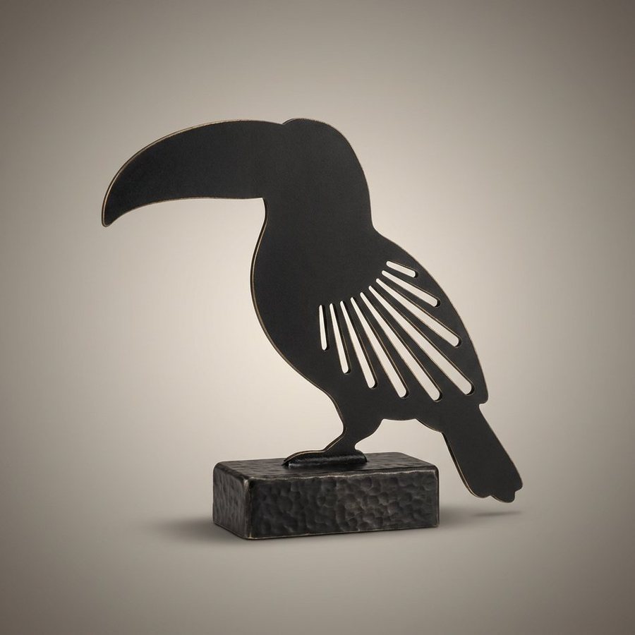 Toucan, Pierced Profile — Pierced aluminium sheet · Oxidised Black