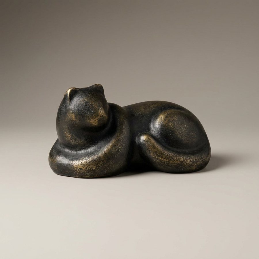 Leopard, Solid Cast Form — Solid cast aluminium · Oxidised Black