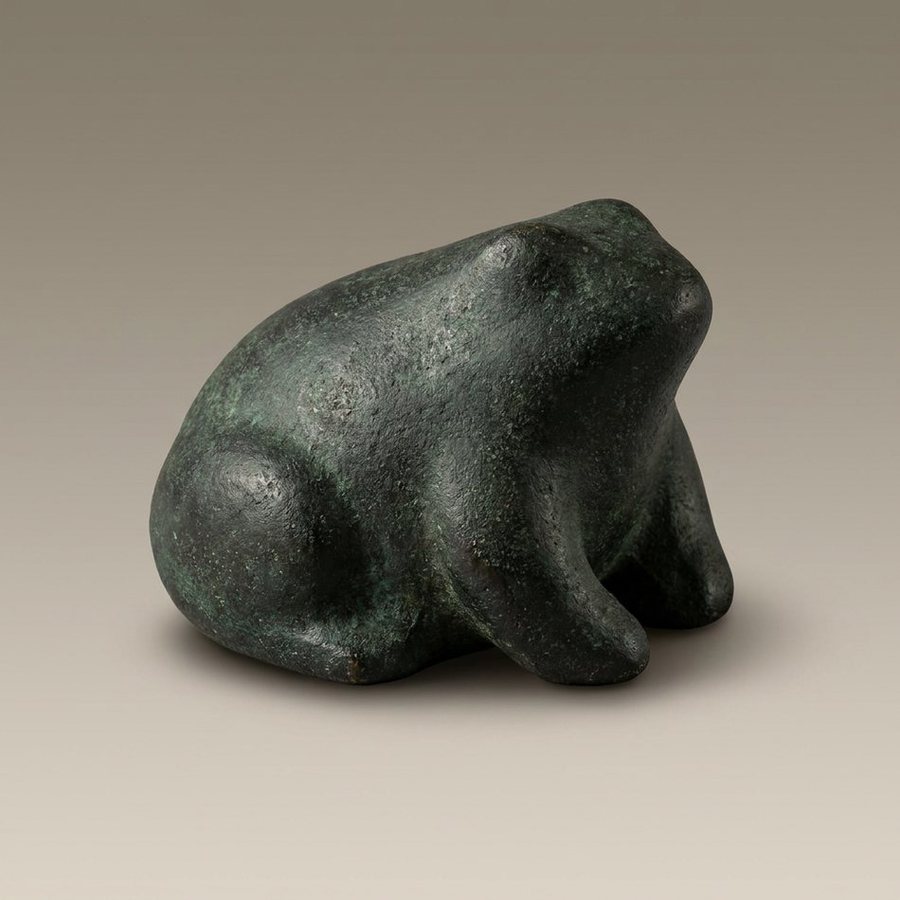 Frog, Solid Cast Form — Solid cast aluminium · Oxidised Black