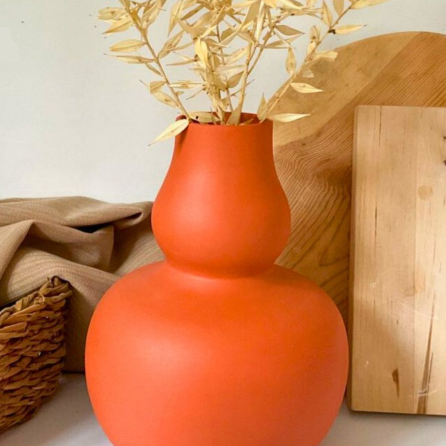 Gourd Double-Bulb Vase — Ceramic · matte glaze · gourd silhouette