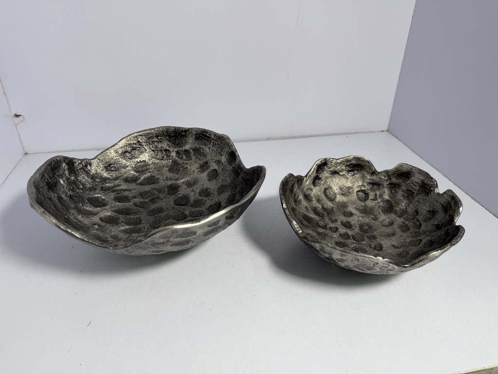 Original photograph of both Purnima bowls, large left and small right