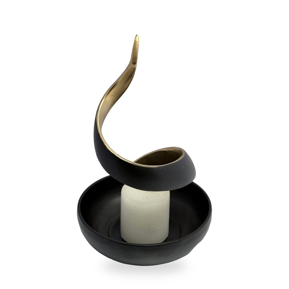 Snake Spiral Pillar Candle Holder — seen from above